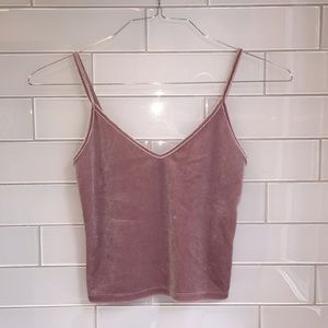 Velvet crop top/tank top